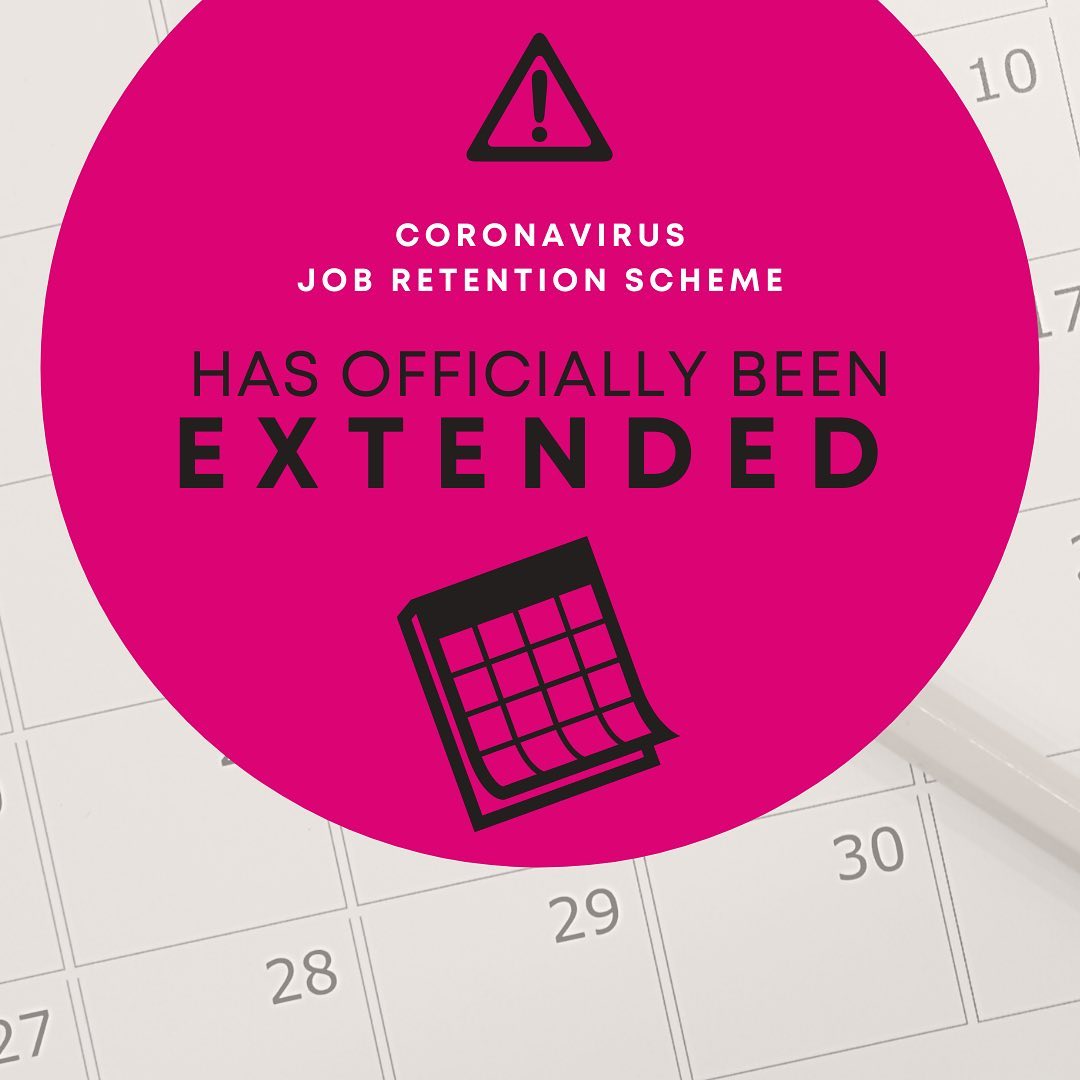 Just announced today from Rishi Sunak, the Coronavirus Job Retention Scheme will be extended until the end of October. Swipe for more information.
