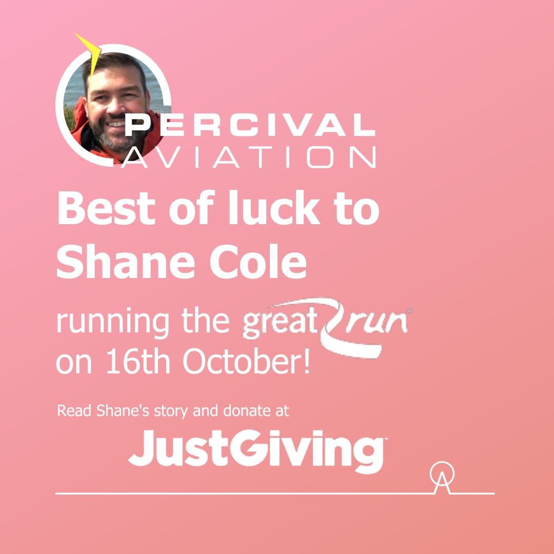 HUGE LUCK to Shane Cole of @percivalaviation as he takes on the @great_run in support of @prostatecancerresearch!  “I have decided to run the Great South Run this year in aid of prostate cancer research. My Dad has always been my guiding star and having suffered neck cancer already, and making full recovery from it.  He was then diagnosed with Prostate cancer a few years ago, this has spurred me on to give back to those that have supported my dad so much through some dark days.”  Share your support and donate via Shane’s @justgiving page (link in bio)