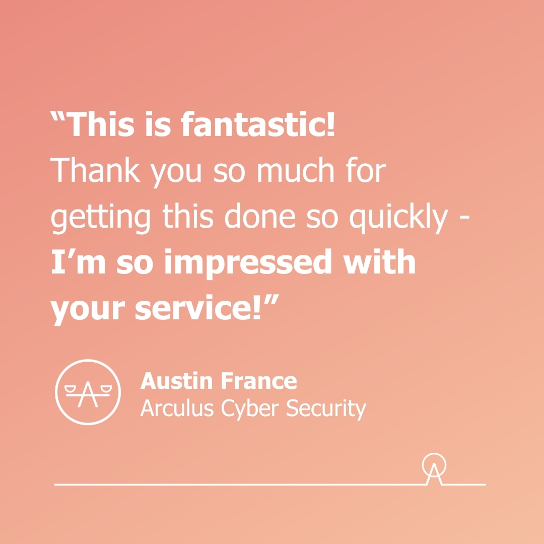 for Arculus Cyber Security securing their with a little bit of help courtesy of @amyaskew34 and the Altitude Accounting Squad  Thanks for the glorious feedback Austin France 🤩